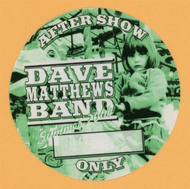 Dave Matthews Band 2004 Summer Concert Tour AFTER SHOW Backstage Pass