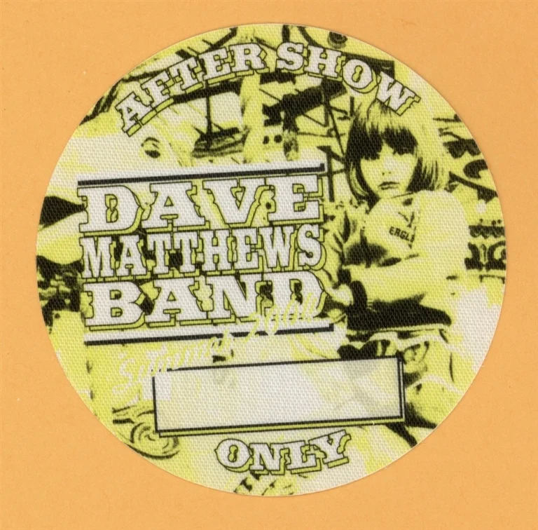 Dave Matthews Band 2004 Summer Concert Tour AFTER SHOW Backstage Pass