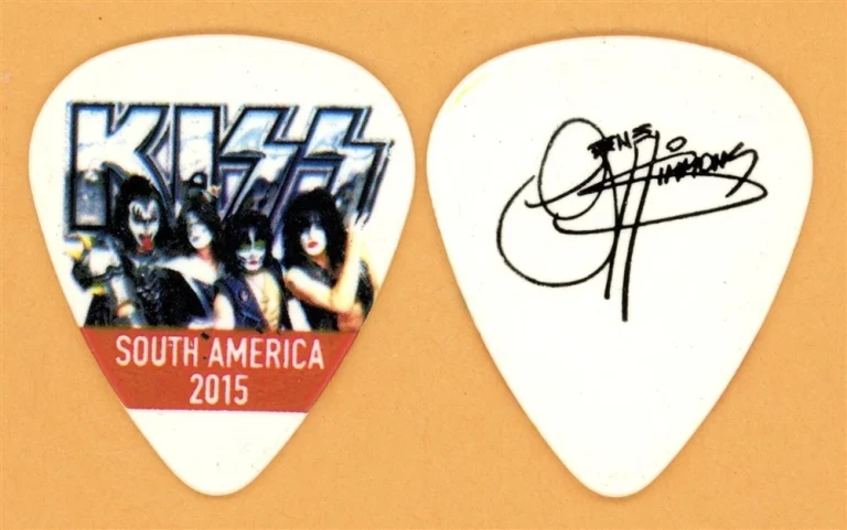 KISS Gene Simmons Vintage Guitar Pick - 2015 40th Anniversary South America Tour