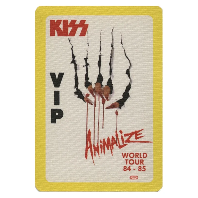 KISS 1984 Animalize Concert Tour VIP Backstage Pass