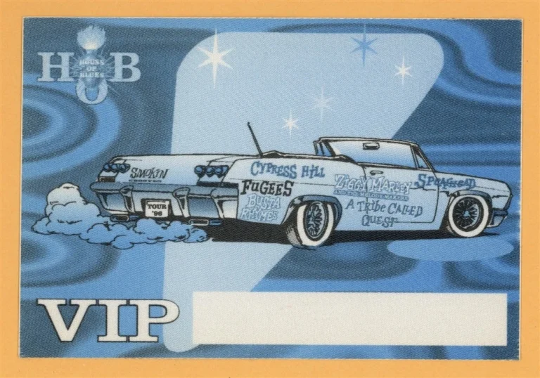 Cypress Hill 1996 Fugees Smokin Grooves Concert Tour VIP Backstage Pass