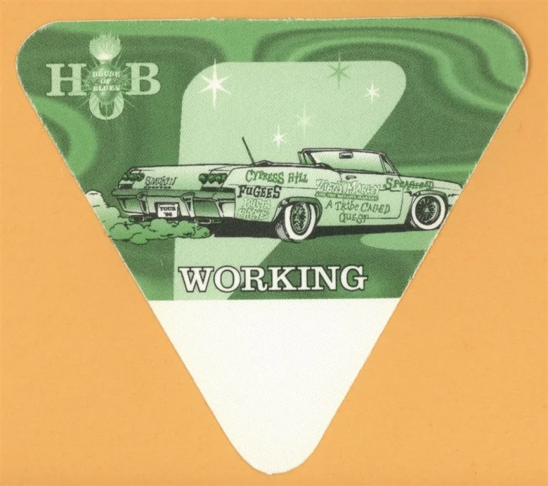 Cypress Hill 1996 Fugees Smokin Grooves Concert Tour WORKING Backstage Pass