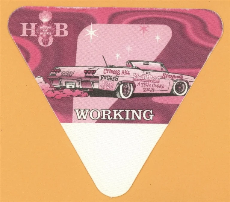 Cypress Hill 1996 Fugees Smokin Grooves Concert Tour WORKING Backstage Pass