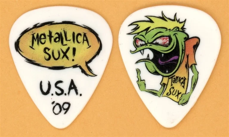 Metallica Sux James Hetfield Vintage Guitar Pick - 2009 USA Death Magnetica Tour