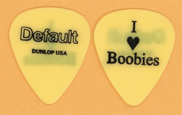 Default Dallas Smith I Love Boobies Vintage Guitar Pick - 2004 US Tour