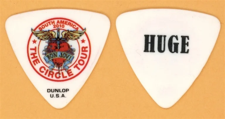 Bon Jovi Hugh McDonald Vintage Guitar Pick - 2010 The Circle South America Tour