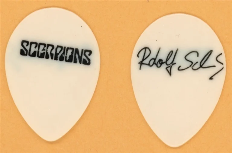 Scorpions Rudolf Schenker Vintage Guitar Pick - 1982 Blackout Tour