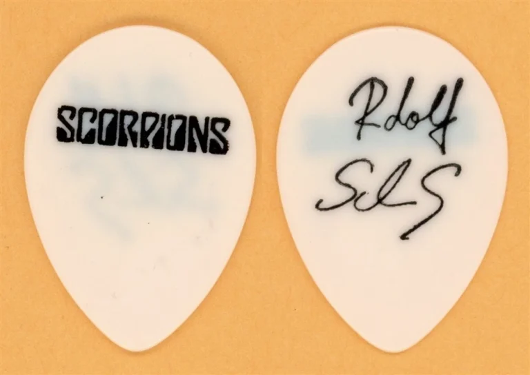 Scorpions Rudolf Schenker Vintage Guitar Pick - 1984 Love at First Sting Tour