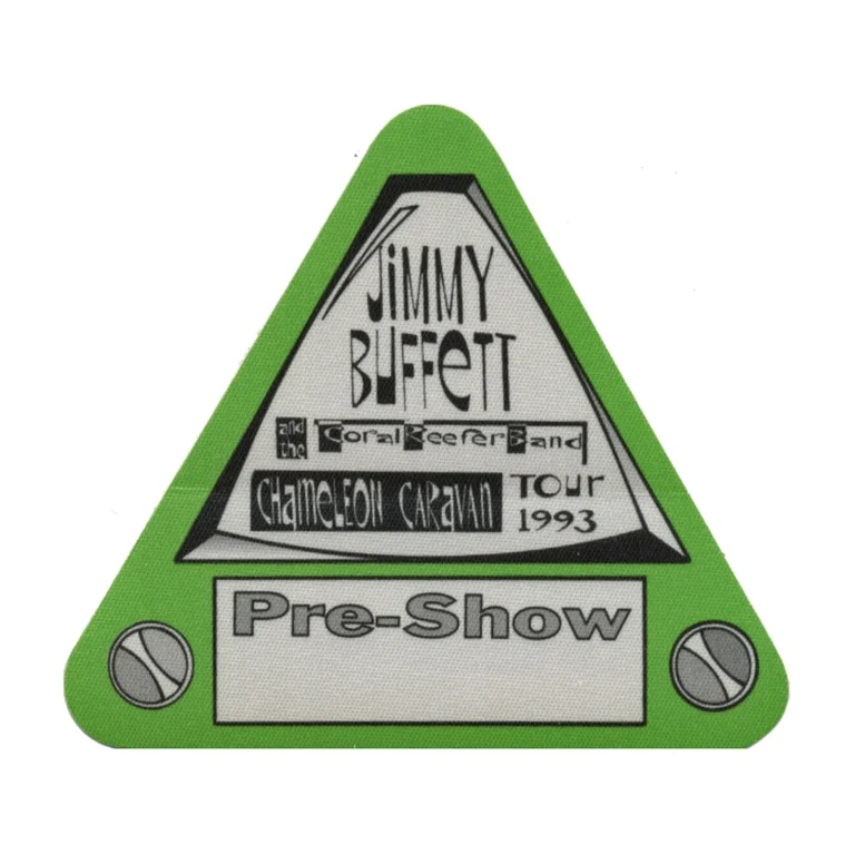 Jimmy Buffett 1993 Chameleon Caravan Concert Tour Preshow Backstage Pass