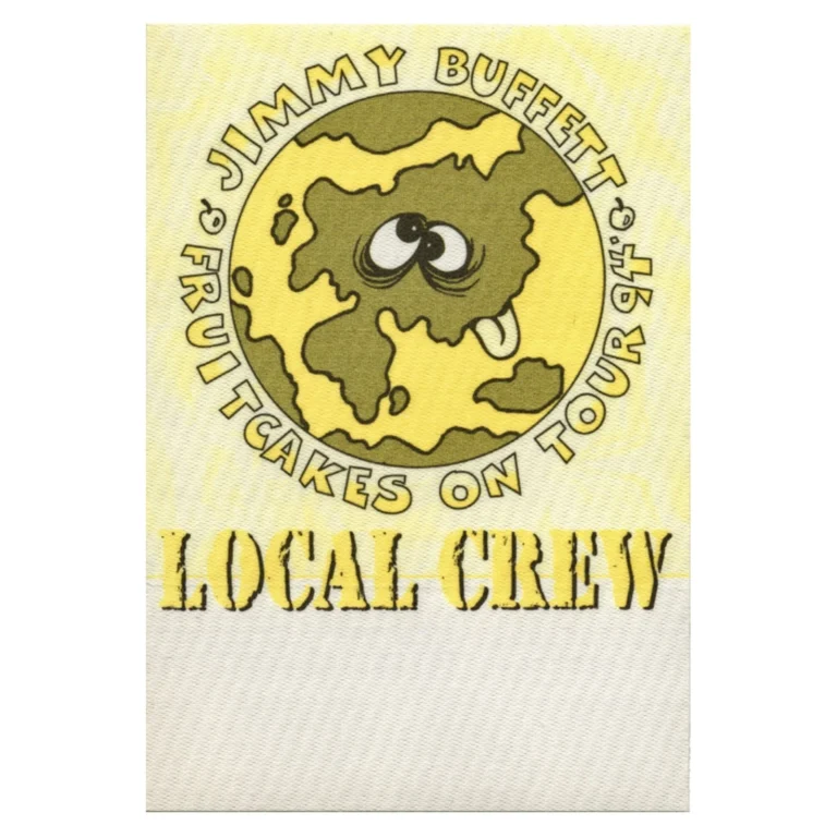Jimmy Buffett 1994 Fruitcakes Concert Tour Local Crew Backstage Pass