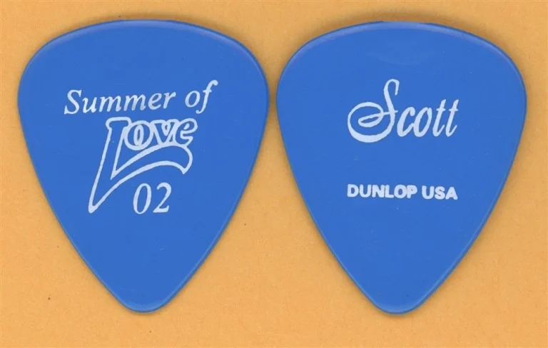 Heart Scott Olson Signature Blue Guitar Pick - 2002 Summer of Love Tour