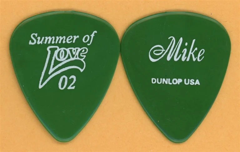 Heart Mike Inez Signature Green Guitar Pick - 2002 Summer of Love Tour