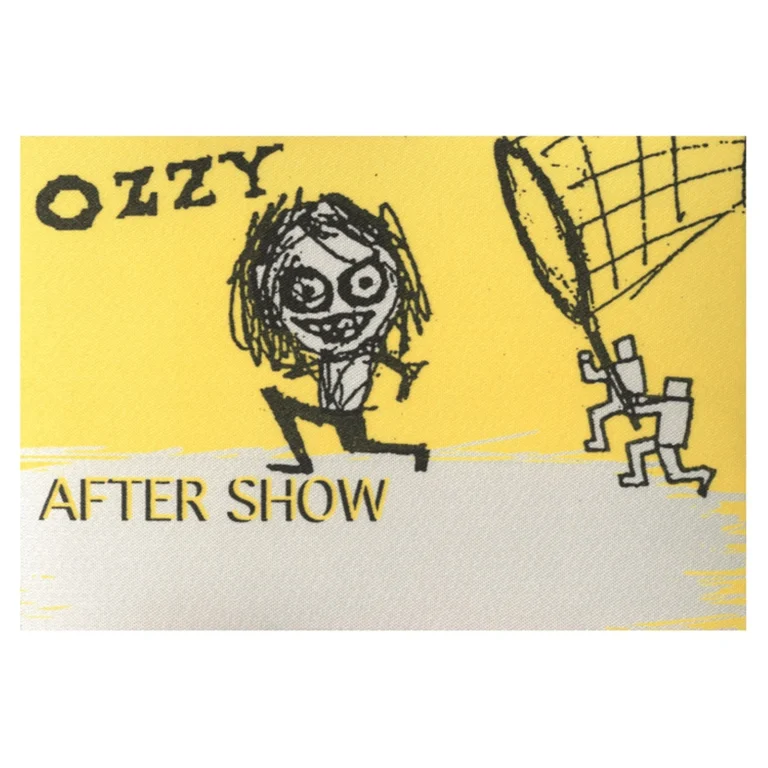 Ozzy Osbourne 1995 Ozzmosis Concert Tour After Show Backstage Pass