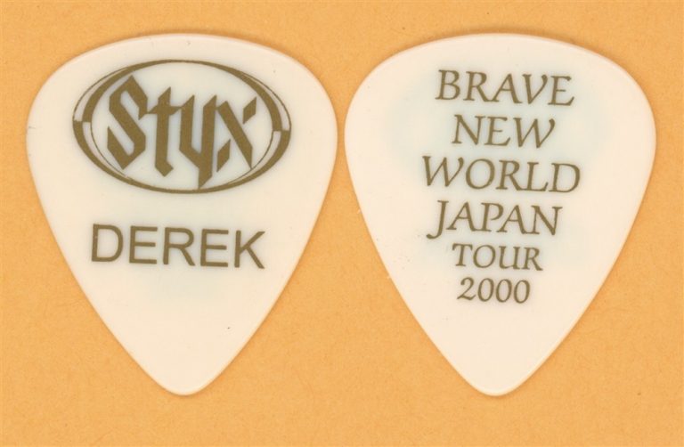 Styx DEREK Glen Burtnik Vintage Guitar Pick - 2001 Japan Brave New World Tour