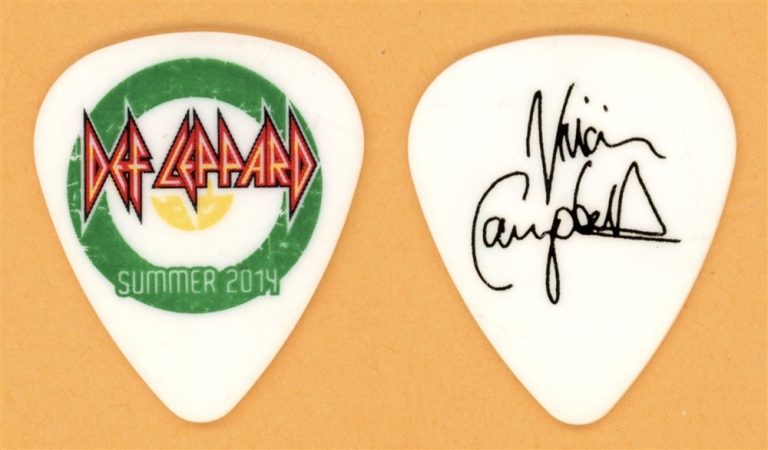 Def Leppard Vivian Campbell Vintage Guitar Pick - 2014 Summer Tour