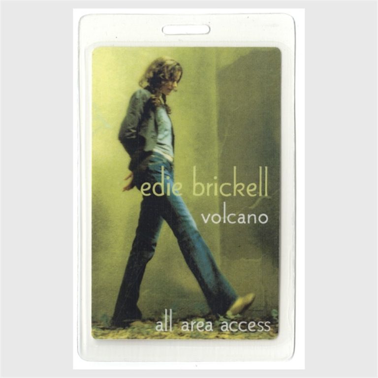 Edie Brickell 2003 Volcano Concert Tour All Access Laminated Backstage Pass