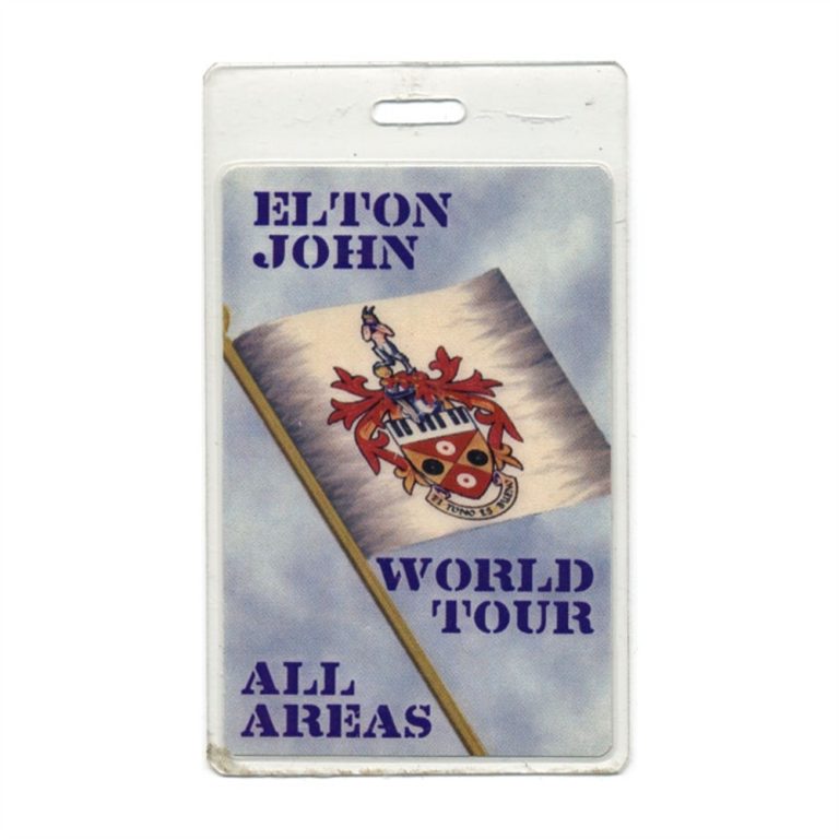 Elton John 1995 Made in England Concert Tour All Access Laminated Backstage Pass