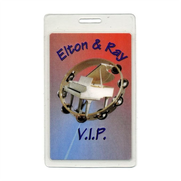 Elton John 1994 Concert Tour Laminated Backstage Pass Ray Cooper VIP