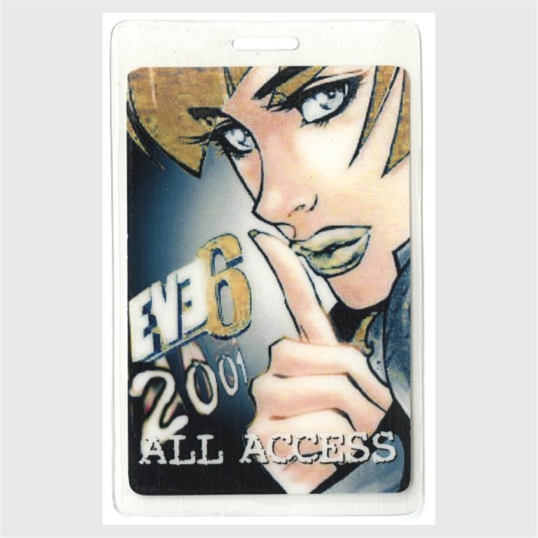 Eve 6 2001 Horrorscope Concert Tour All Access Laminated Backstage Pass