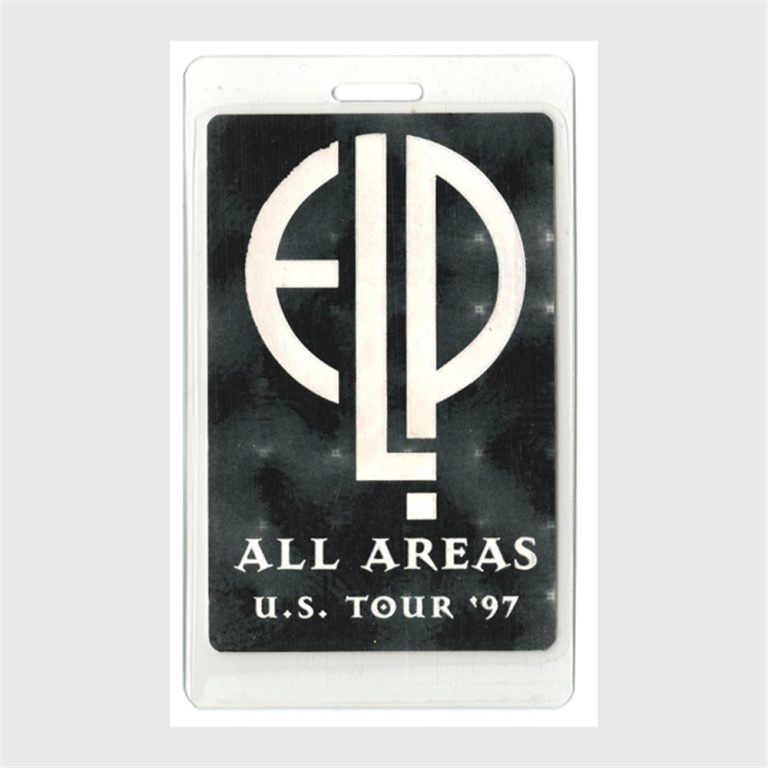 Emerson Lake & Palmer 1997 Concert Tour All Access Laminated Backstage Pass