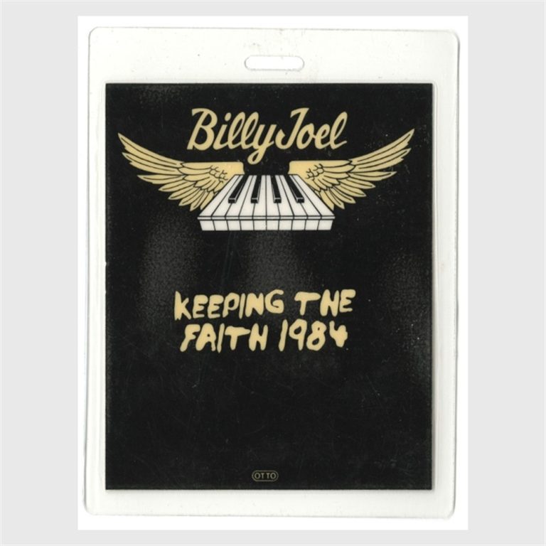 Billy Joel 1984 Concert Laminated Backstage Pass Keeping Faith Tour