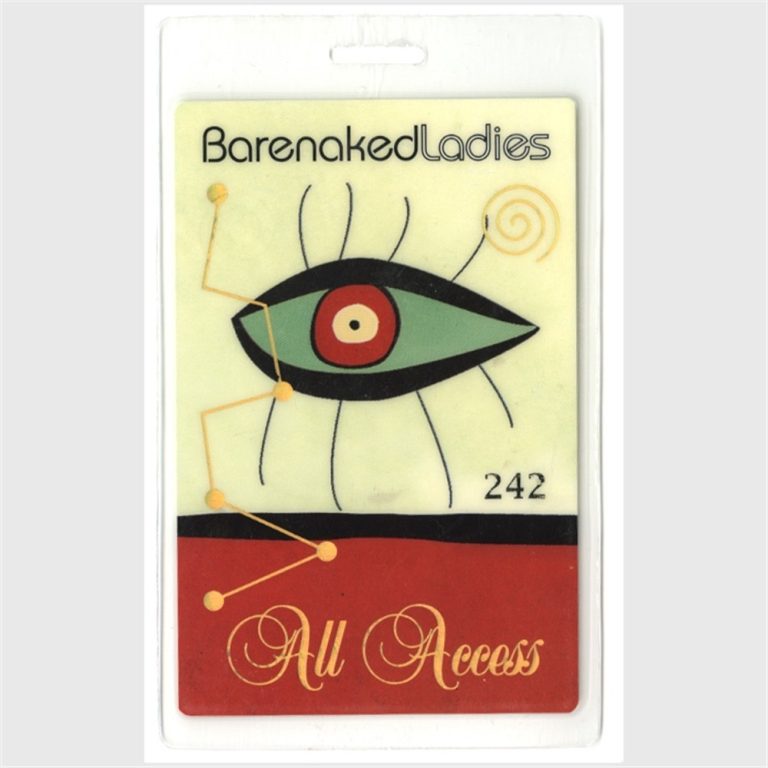 Barenaked Ladies 2000 Concert Laminated Backstage Pass Maroon Tour AA