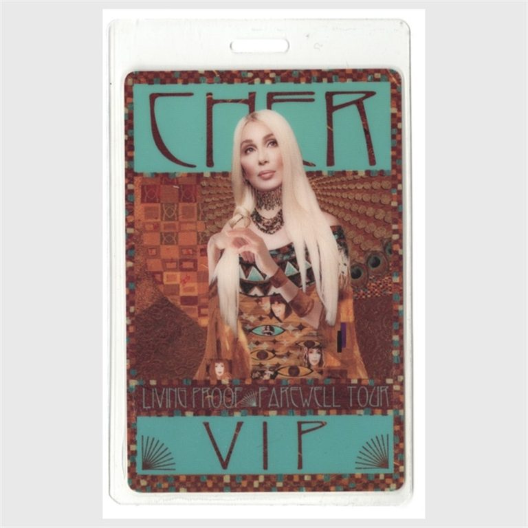 Cher 2002 Living Proof Concert Tour VIP Laminated Backstage Pass