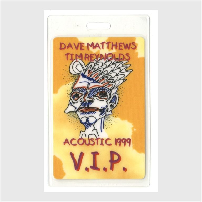 Dave Matthews 1999 Laminated Backstage Pass Tim Reynolds Tour VIP