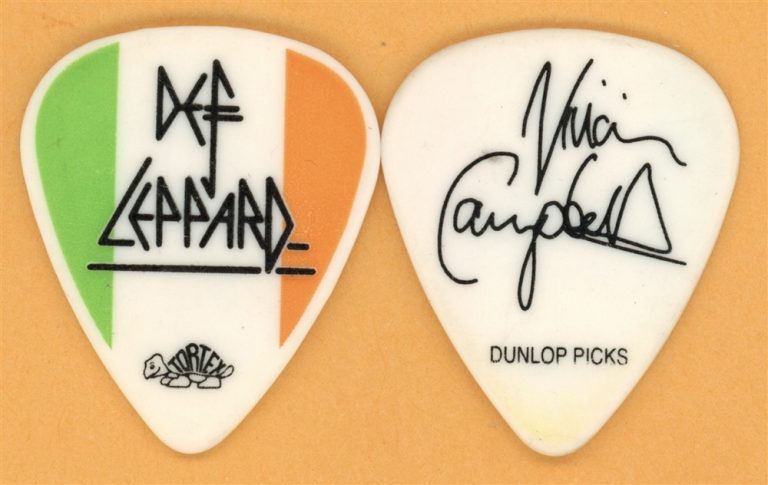 Def Leppard Vivian Campbell Vintage Guitar Pick - 2008 Sparkle Lounge Tour