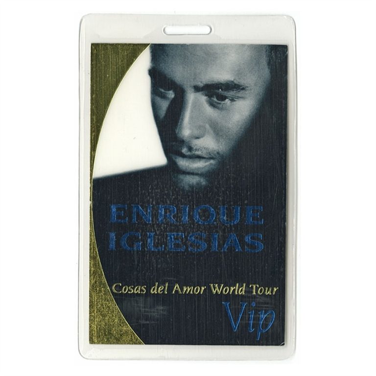 Enrique Iglesias 1998 Laminated Backstage Pass Cosas Del Amor Tour