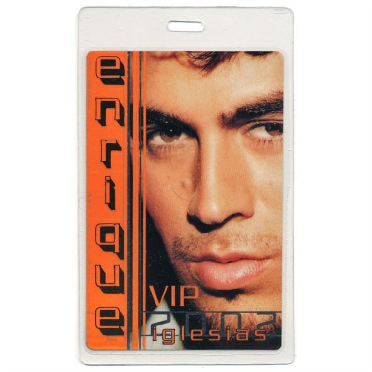 Enrique Iglesias 2002 Concert Laminated Backstage Pass Maybe Tour