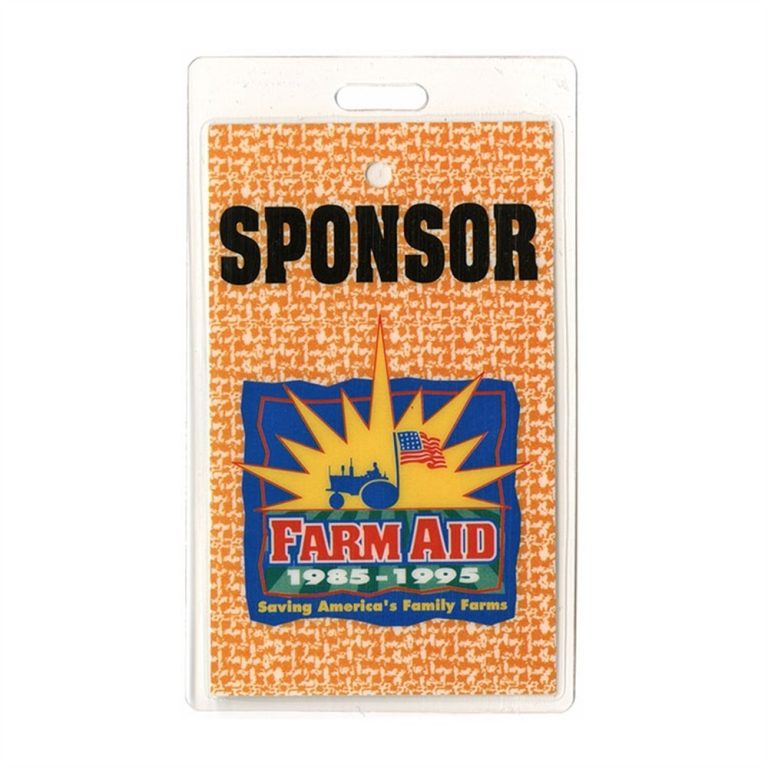 Farm Aid 1995 Laminated Backstage Pass Dave Matthews Willie Nelson Neil Young