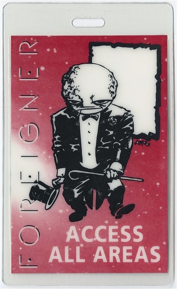 Foreigner 1994 Mr. Moonlight Concert Tour All Access Laminated Backstage Pass