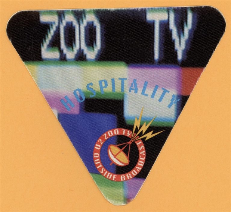 U2 1992 Zooropa Concert Tour Hospitality Backstage Pass