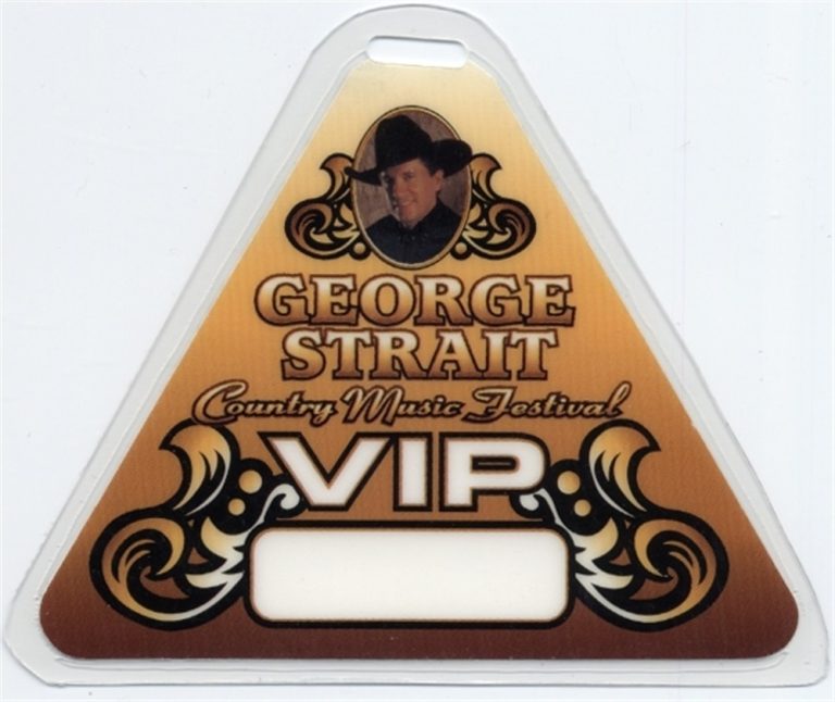 George Strait Laminated Backstage Pass Tim McGraw Faith Hill Kenny Chesney
