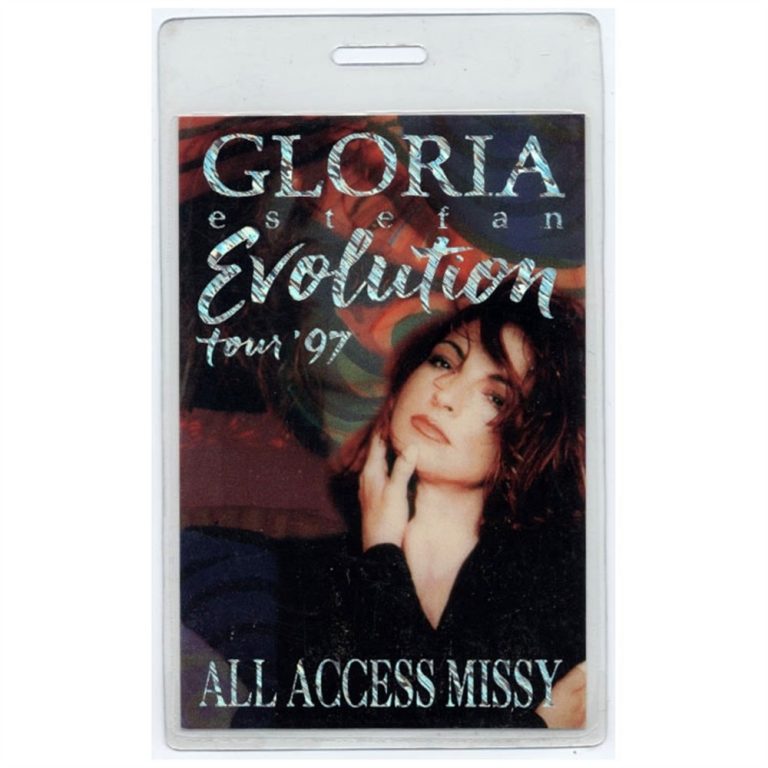 Gloria Estefan 1997 Concert Laminated Backstage Pass Evolution Tour