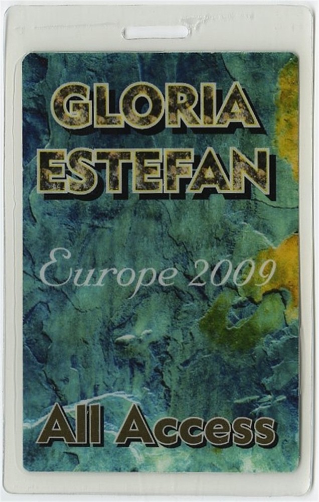 Gloria Estefan 2009 Concert Laminated Backstage Pass Europe Tour