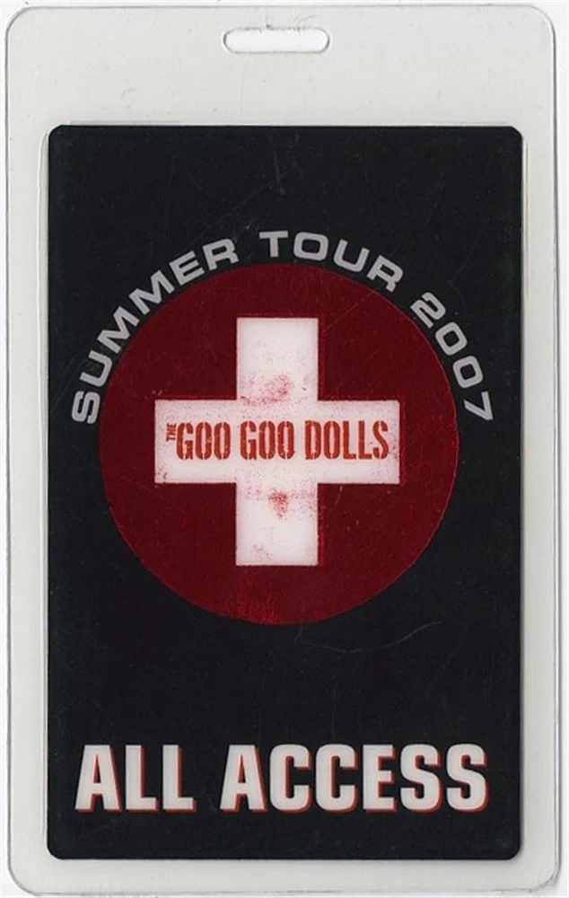 Goo Goo Dolls 2007 Let Love In Concert Tour All Access Laminate Backstage Pass