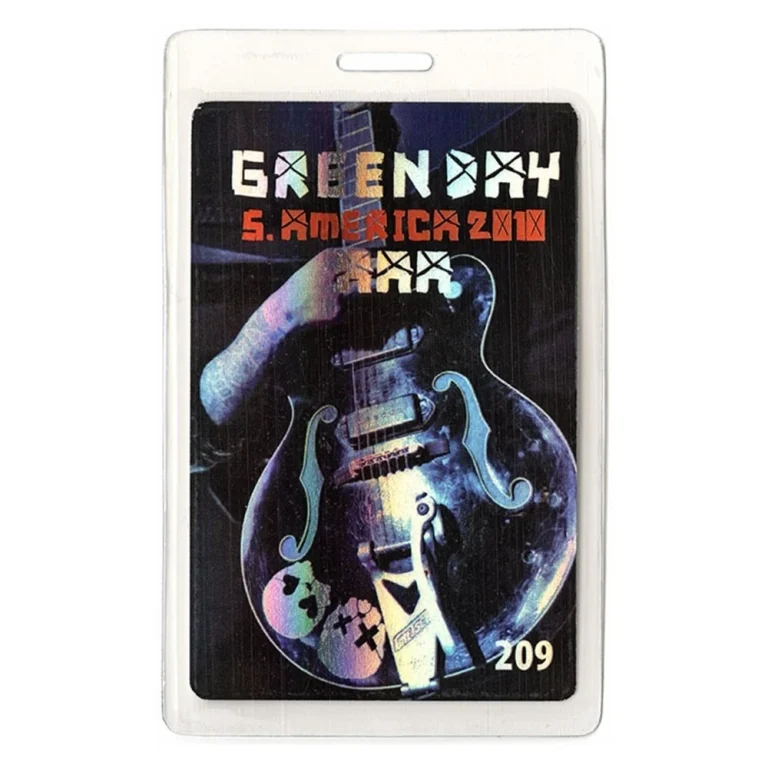 Green Day 2010 21st Century Breakdown Concert Tour Laminated Backstage Pass