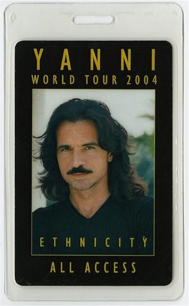 Yanni 2004 Ethnicity Concert Tour All Access Laminated Backstage Pass