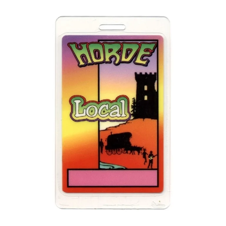 Dave Matthews 1995 HORDE Festival Concert Tour crew Laminated Backstage Pass