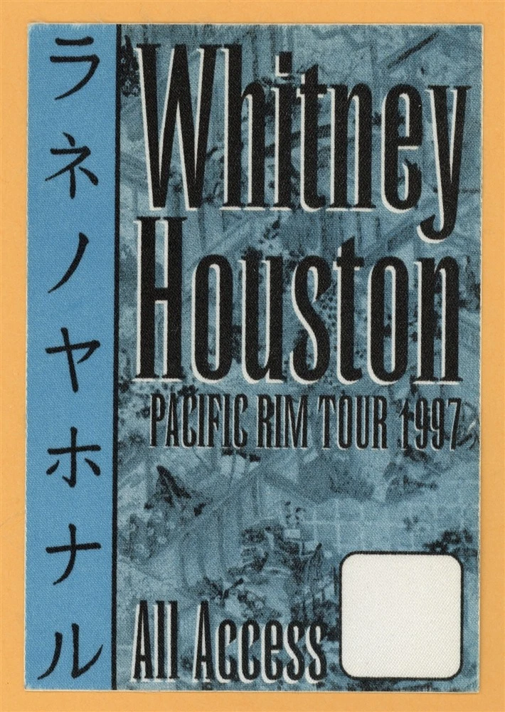 Whitney Houston 1997 Pacific Rim Concert Tour All Access Backstage Pass