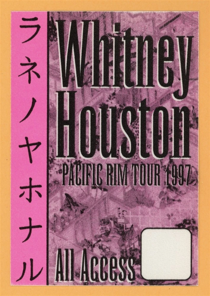 Whitney Houston 1997 Pacific Rim Concert Tour All Access Backstage Pass
