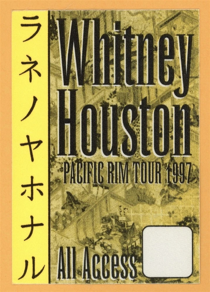 Whitney Houston 1997 Pacific Rim Concert Tour All Access Backstage Pass