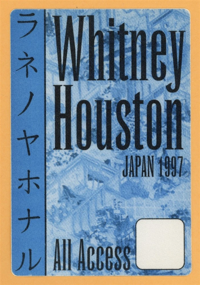 Whitney Houston 1997 Pacific Rim Concert Tour All Access Backstage Pass - Japan