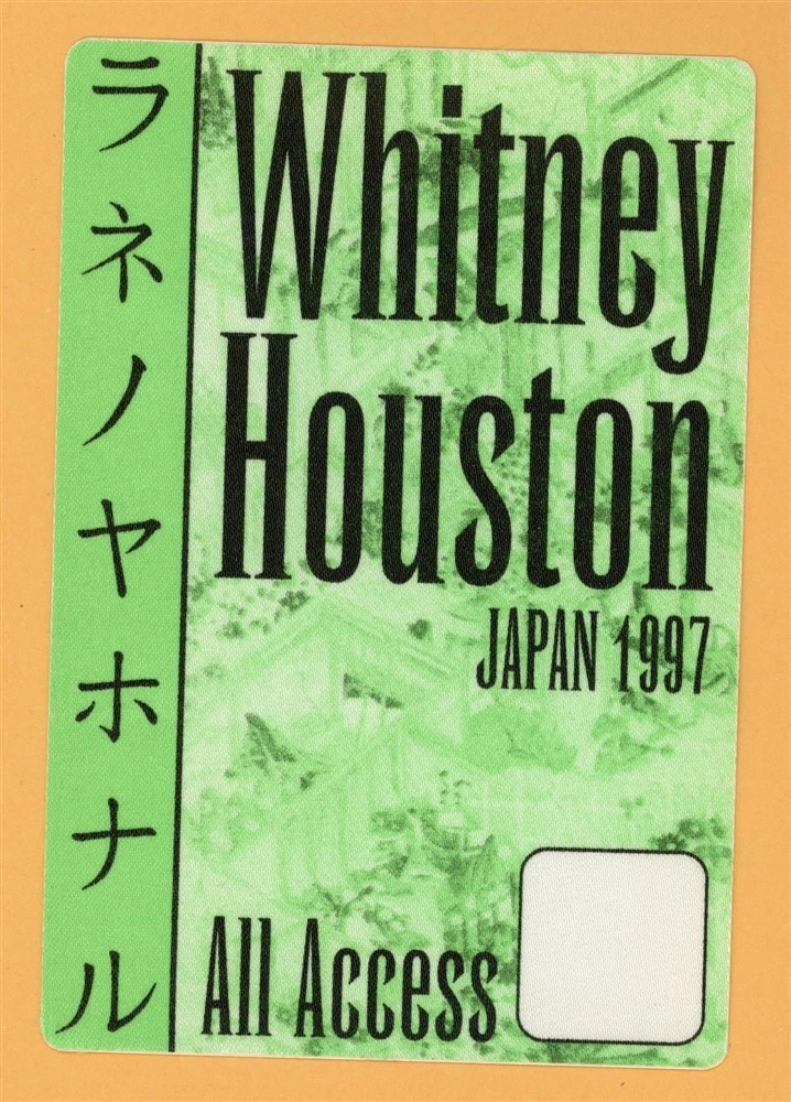 Whitney Houston 1997 Pacific Rim Concert Tour All Access Backstage Pass - Japan