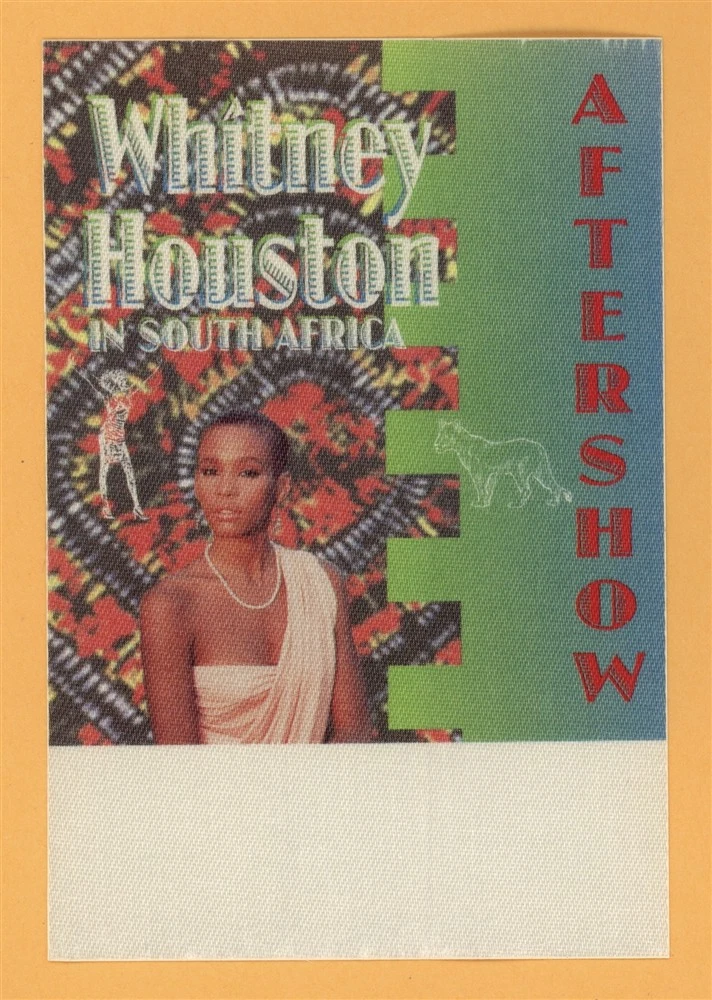 Whitney Houston 1994 The Bodyguard Concert Tour Aftershow Backstage Pass