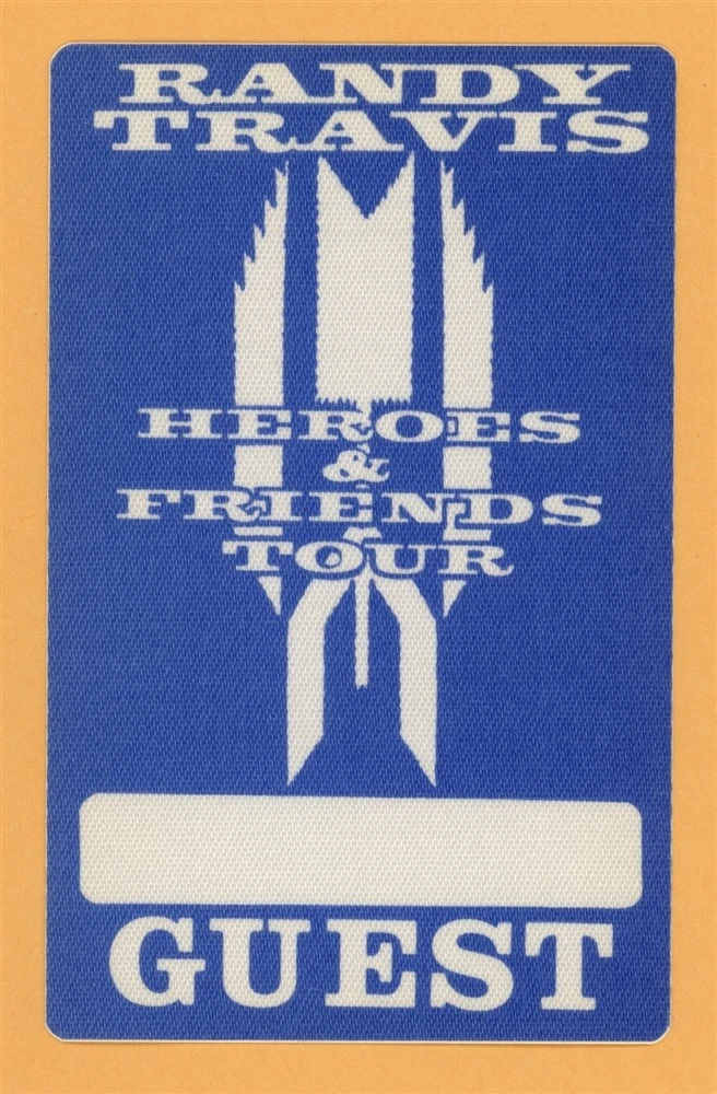Randy Travis 1990 Heroes & Friends Tour GUEST Backstage Pass