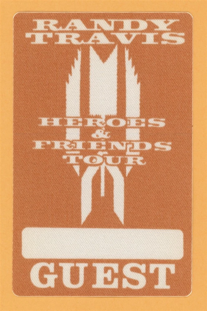 Randy Travis 1990 Heroes & Friends Tour GUEST Backstage Pass