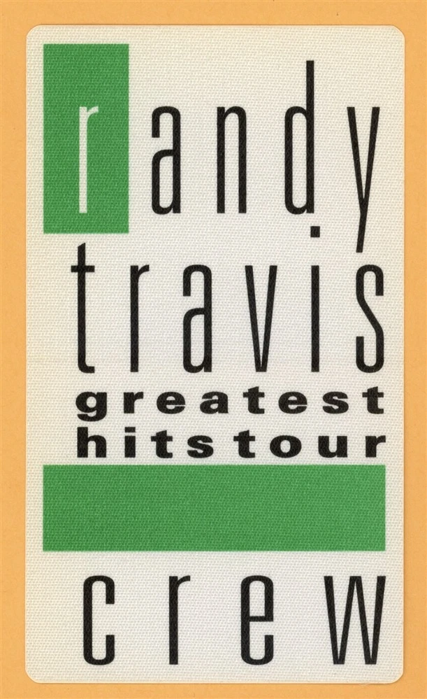 Randy Travis 1998 Heroes & Friends Tour CREW Backstage Pass